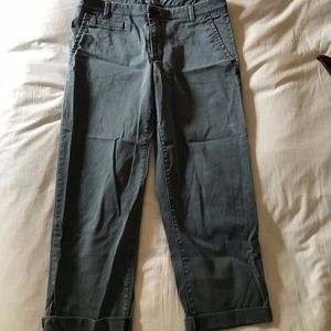 Banana Republic Blue Boyfriend Crop Chino, Size 4